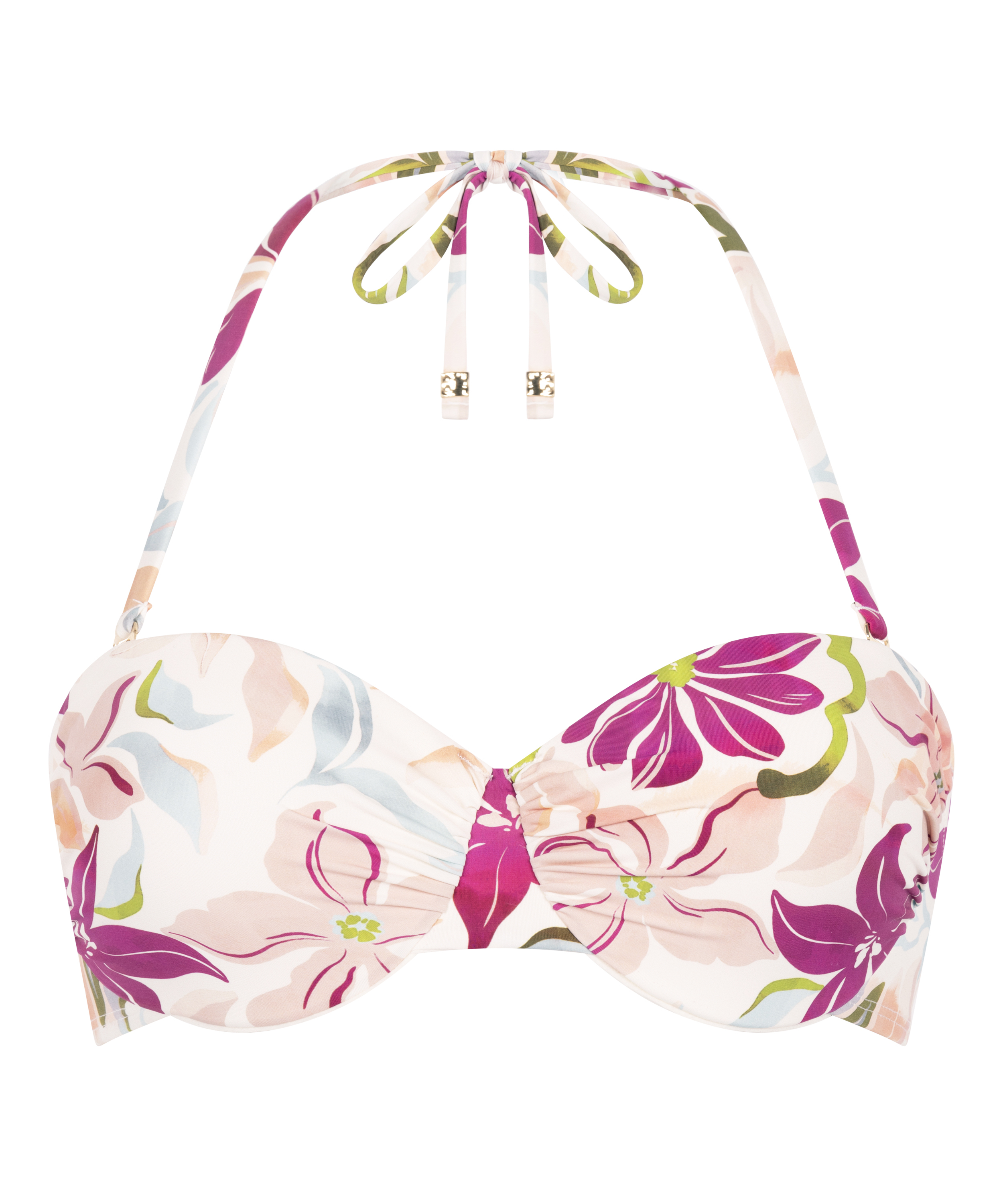 Polstret bikinioverdel med bøyler Ayanna, Hvit, main
