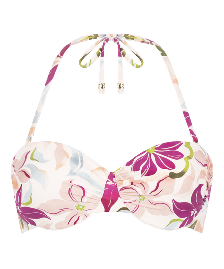 Polstret bikinioverdel med bøyler Ayanna, Hvit