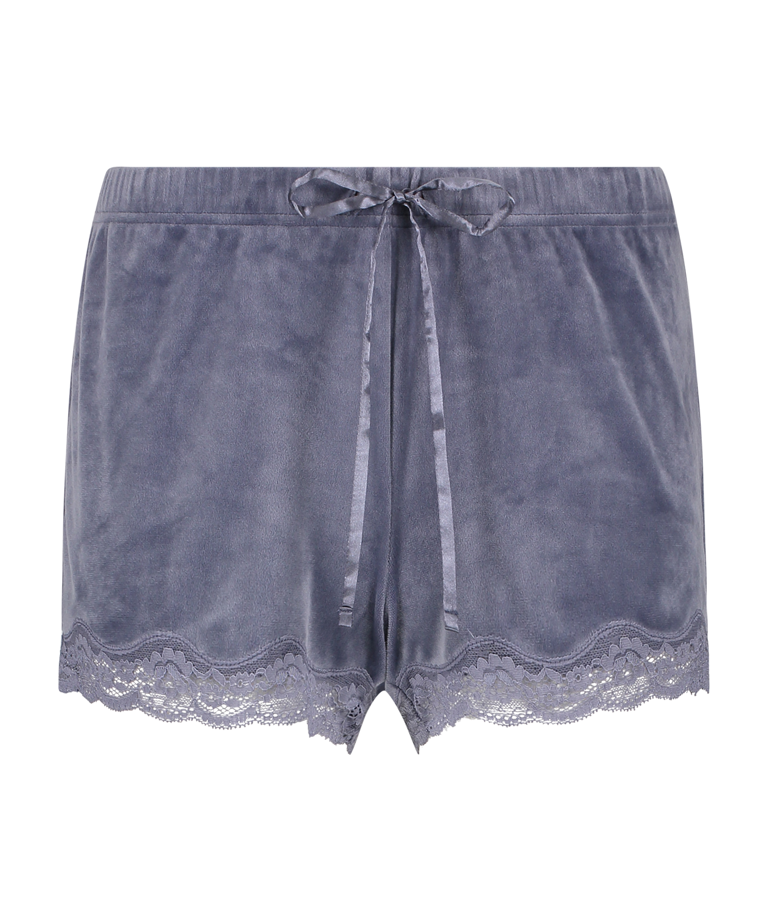 Velvet lace shorts, Gr&aring;, main