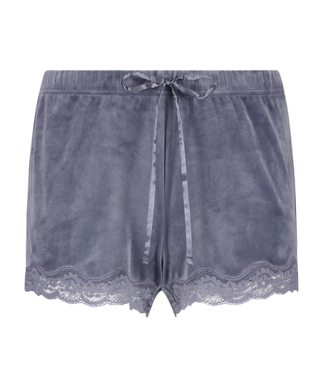 Velvet lace shorts, Gr&aring;