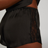 Pyjamasshorts i sateng Marcela, Svart