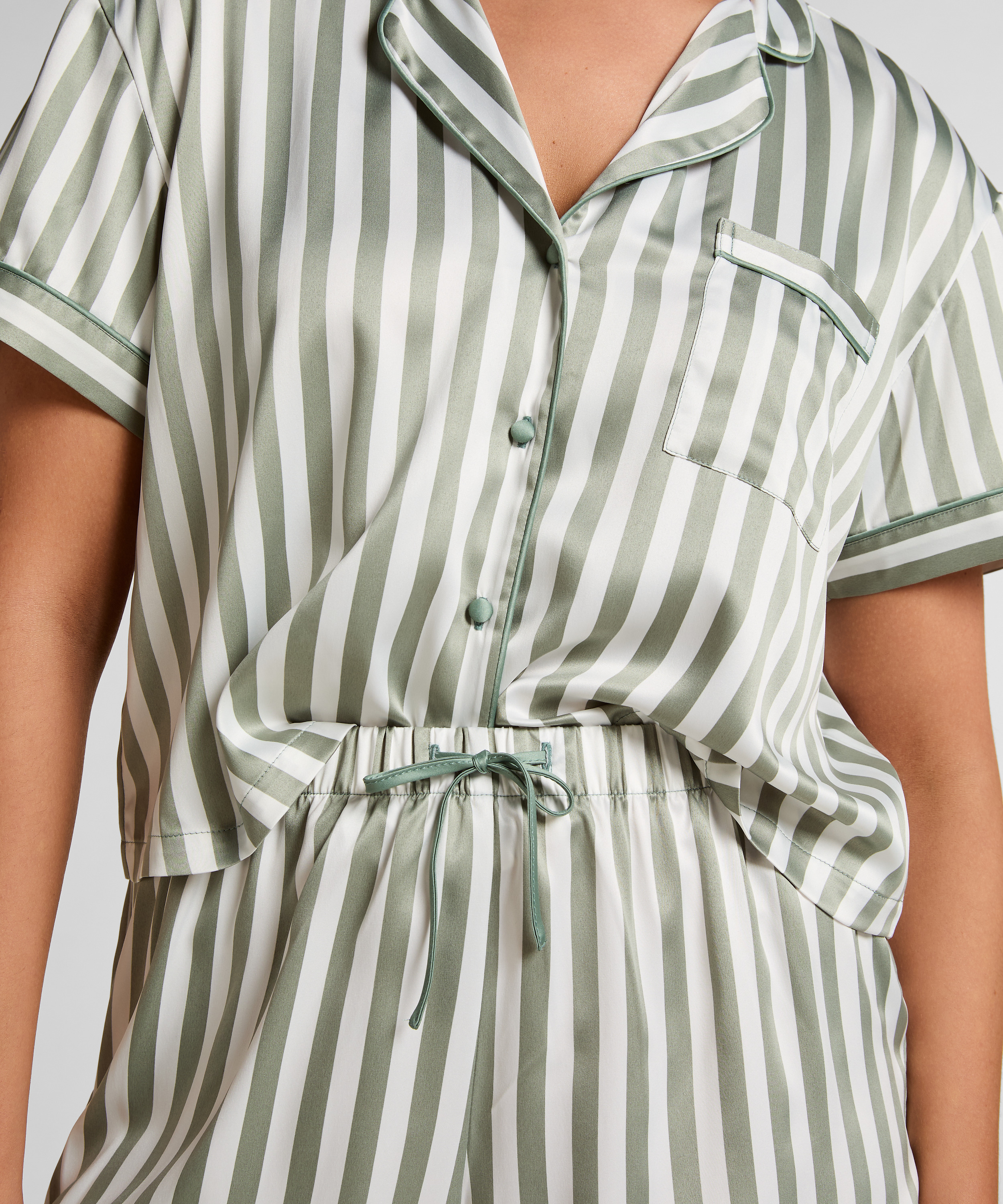 Sateng pysjamassett, Gr&oslash;nn, main