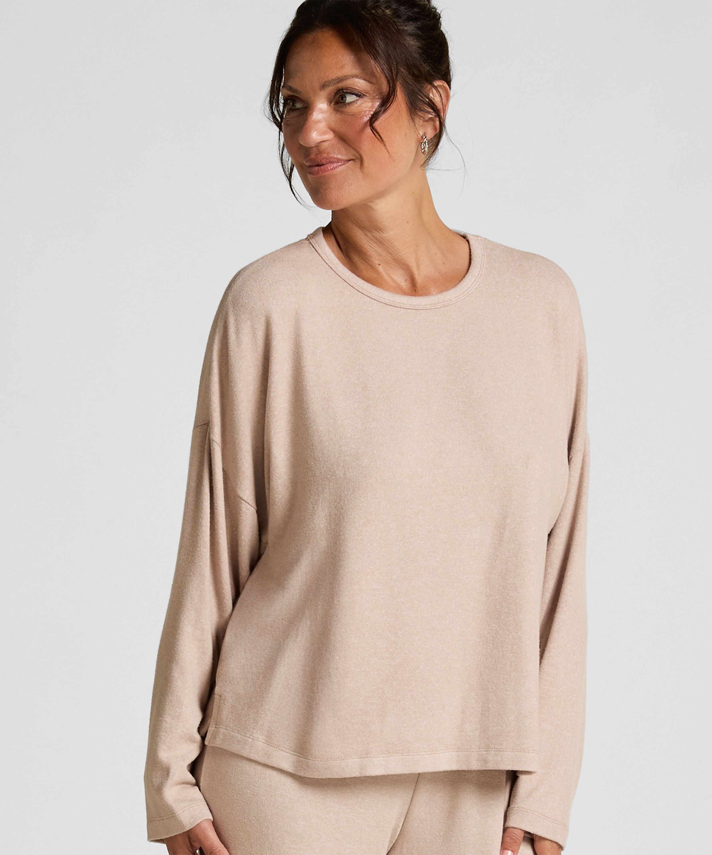 Pysjamatopp Jersey, Beige