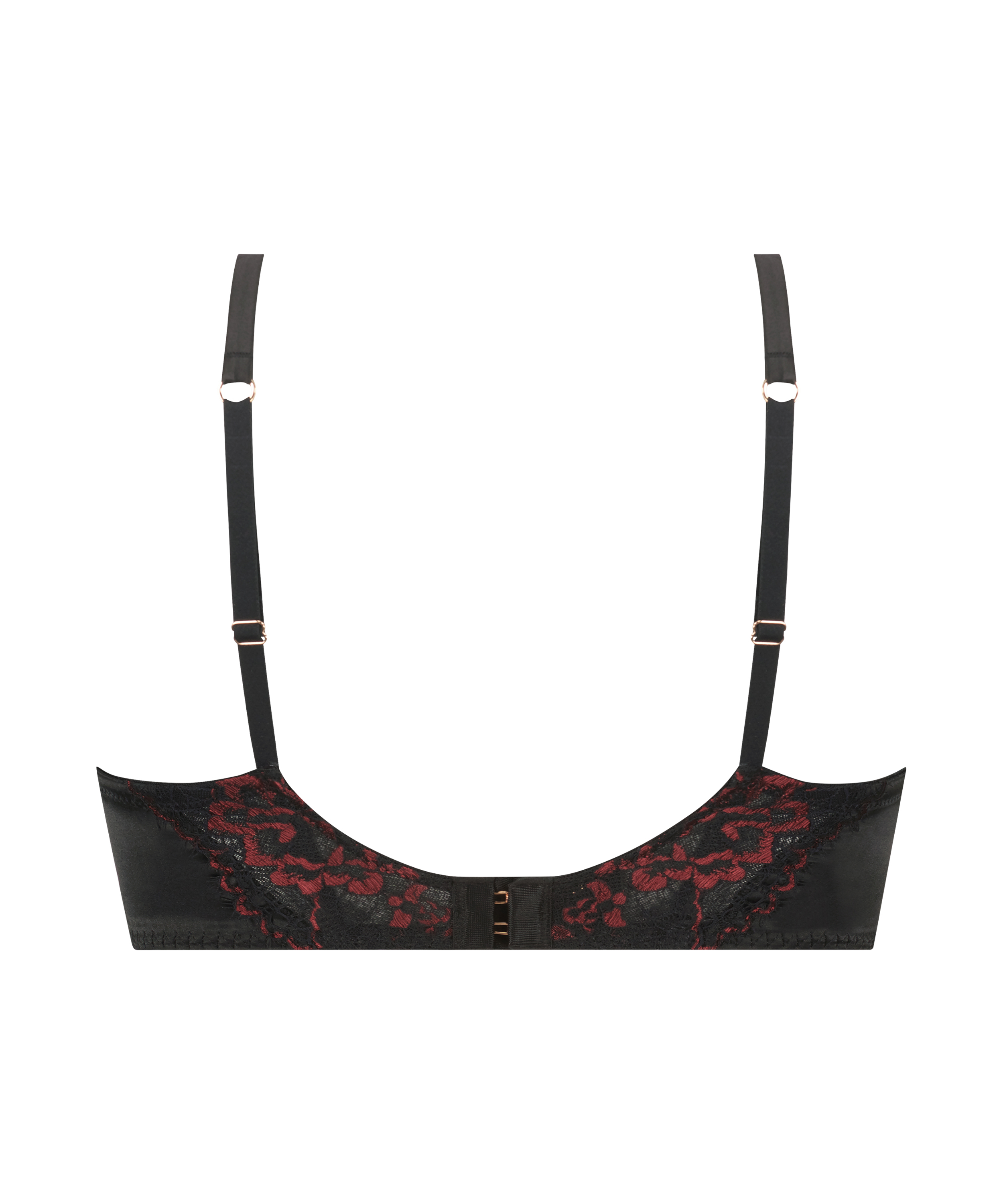 Polstret spile-BH Silke, Svart, main