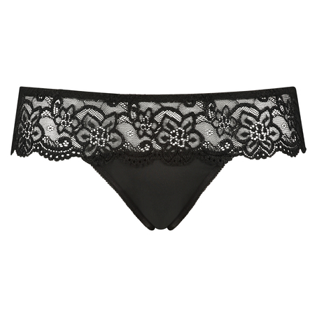 Lace Thong bokser, Svart