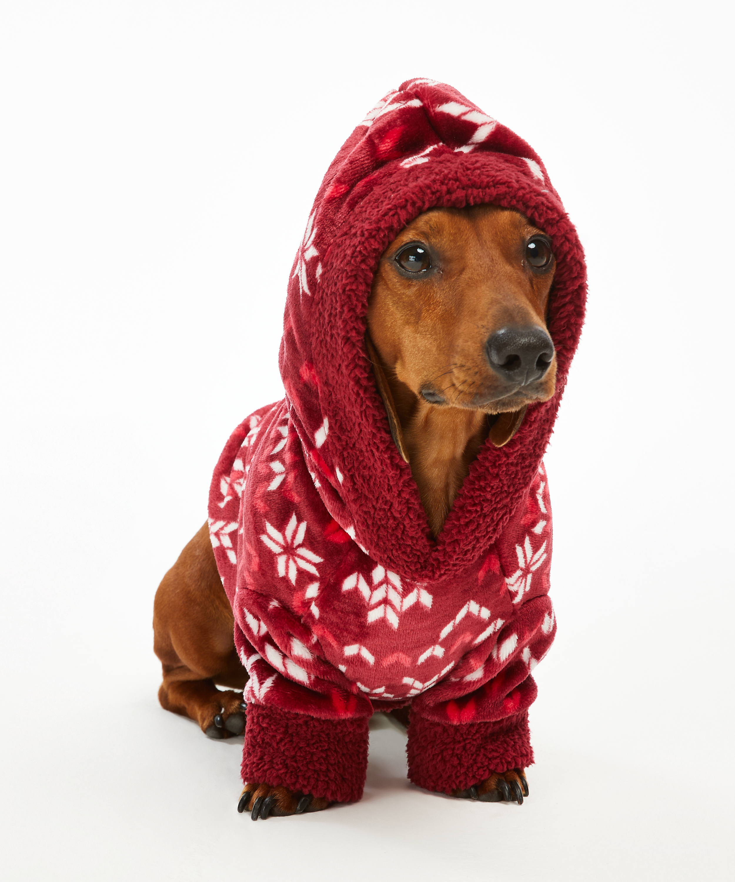 Fleece hunde-onesie, R&oslash;d, main