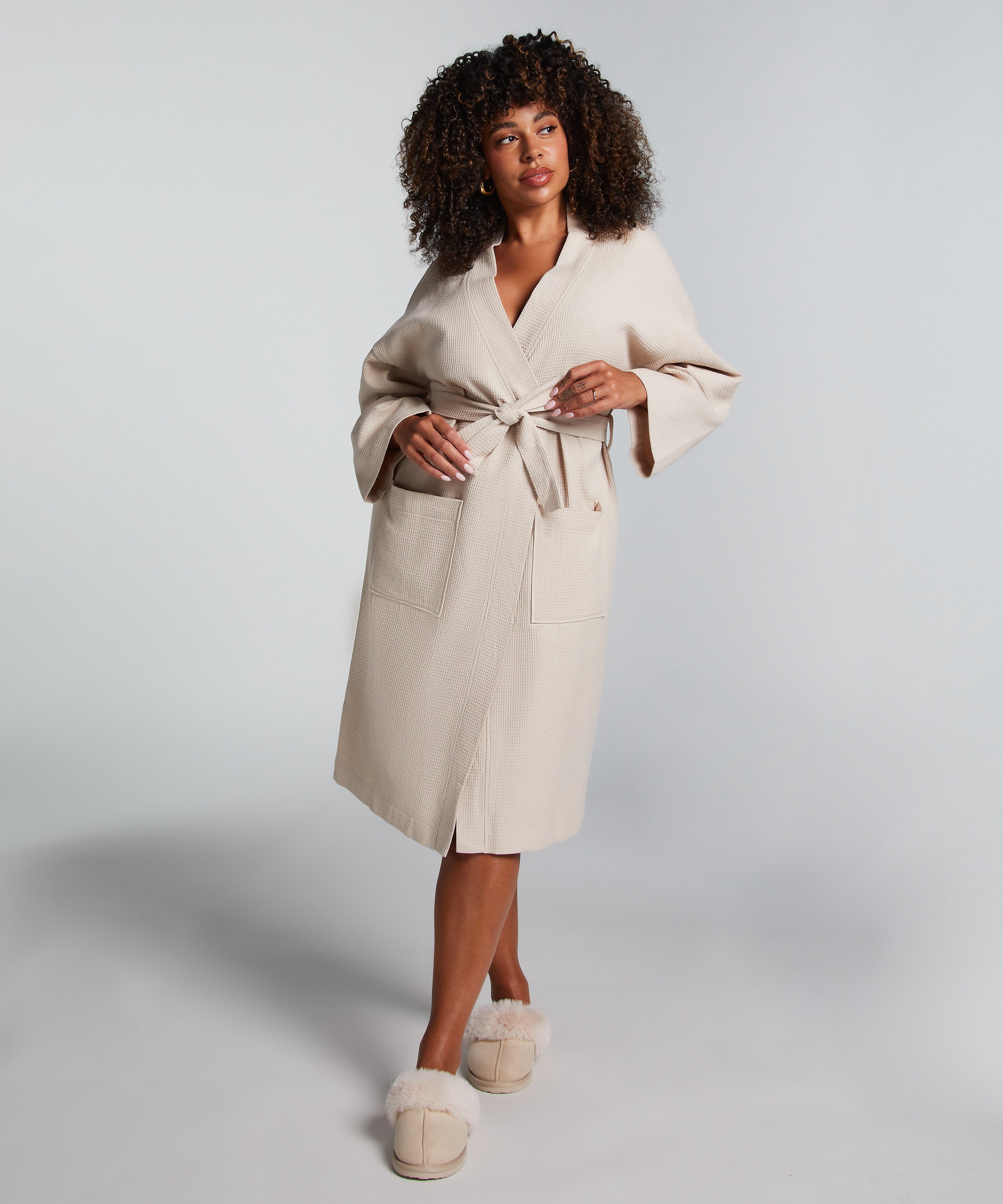 Badekåpe Waffle, Beige, main