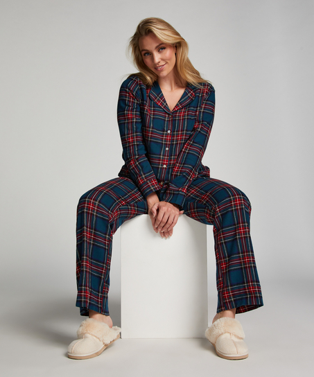 Twill pyjama set, Bl&aring;