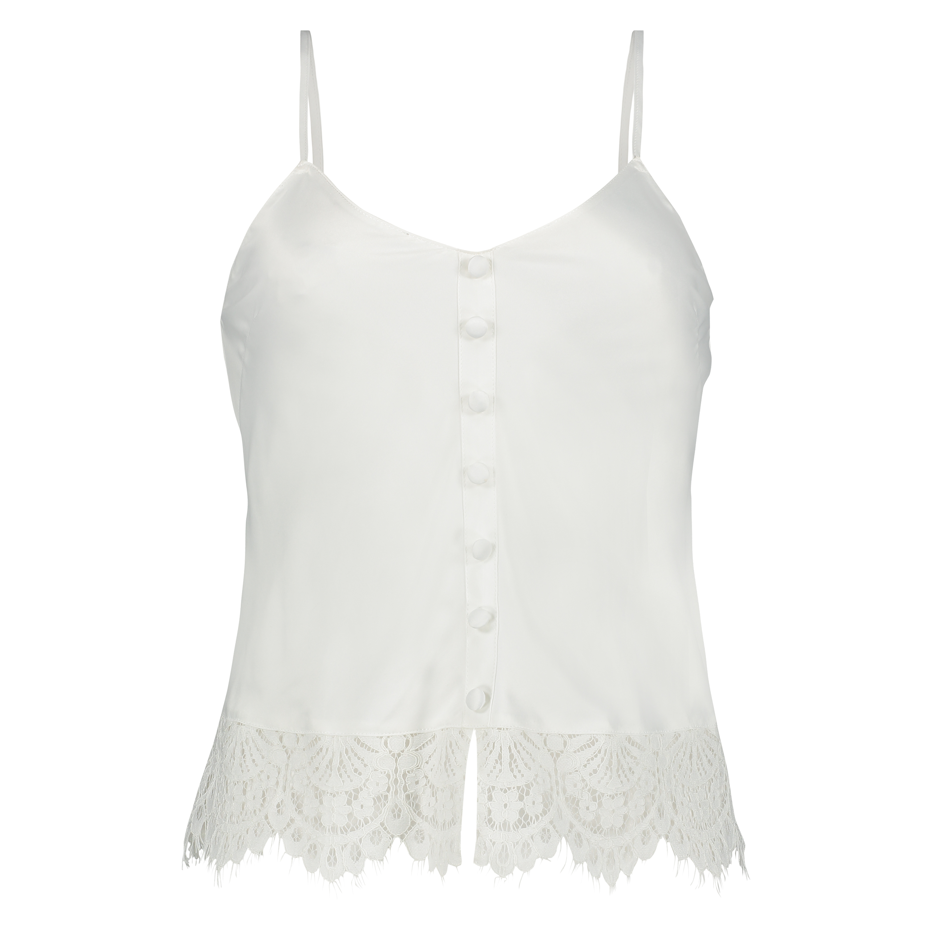 Bridal Satin Cami Top, Hvit, main