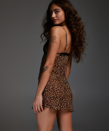 Slipkjole Chiffon Holly, Svart