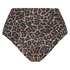 brasiliansk high leg Leopard bikiniunderdel, Beige