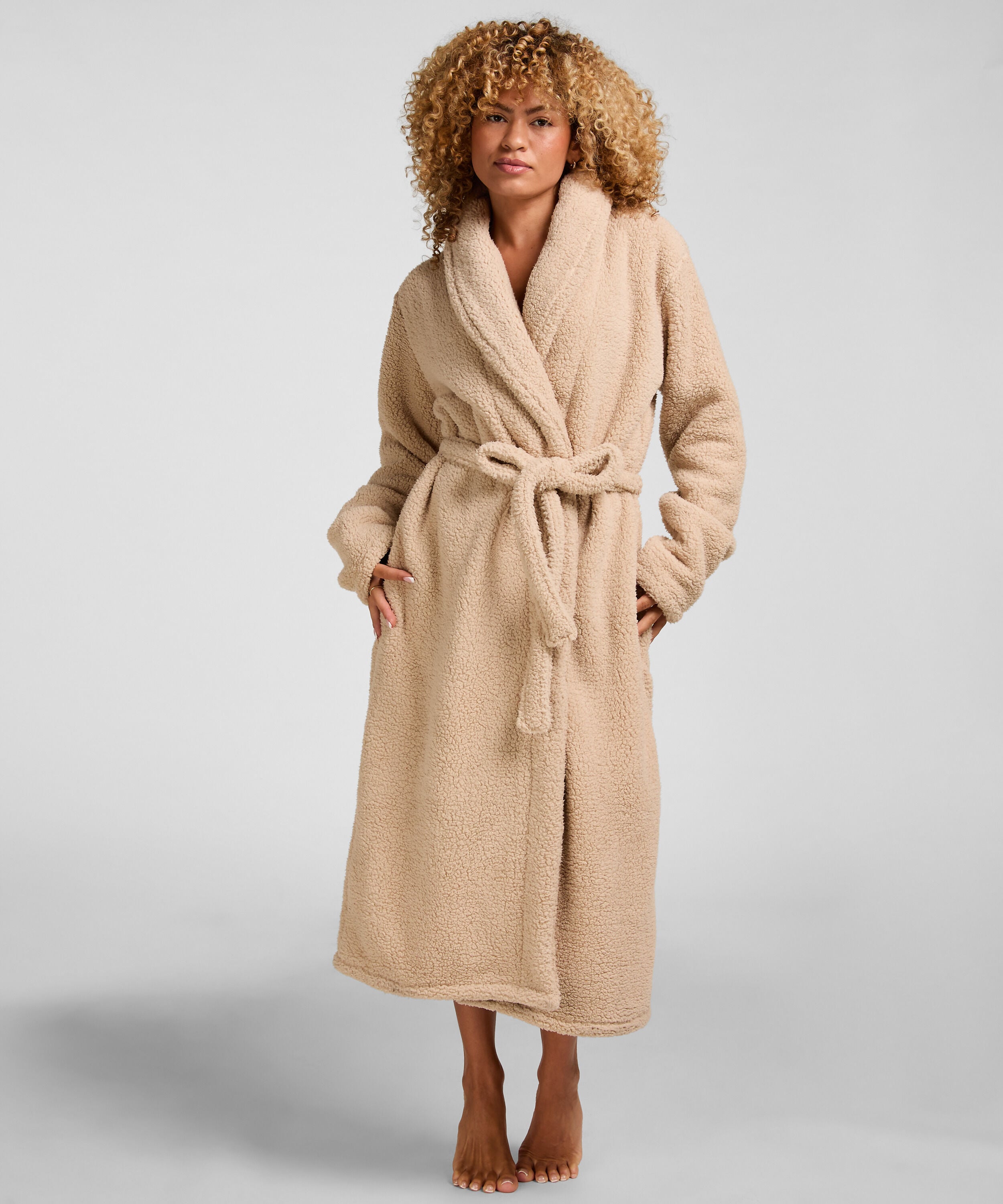 Badekåpe Fleece, Beige
