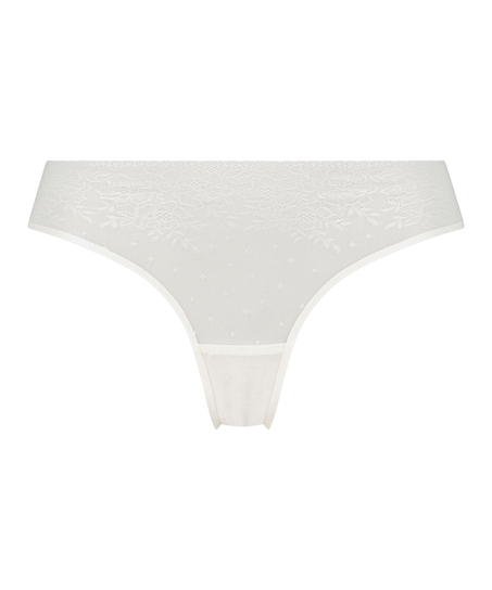 Allover Lace invisible g-streng, Hvit