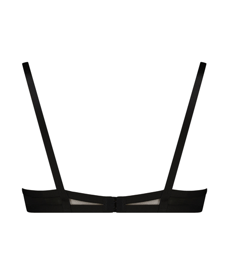 BH med spiler og halvpolstret skåler Seductress, Svart