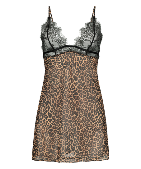 Slipkjole Chiffon Holly, Svart