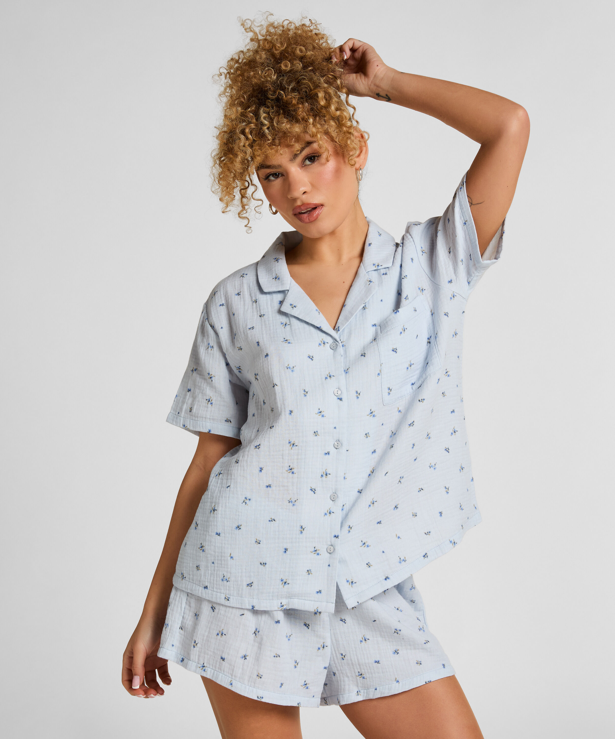 Muslin Short, Blå