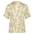 Vevd pysjamasbluse, Beige