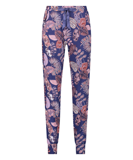 Petite Jersey pysjamasbukse, Bl&aring;
