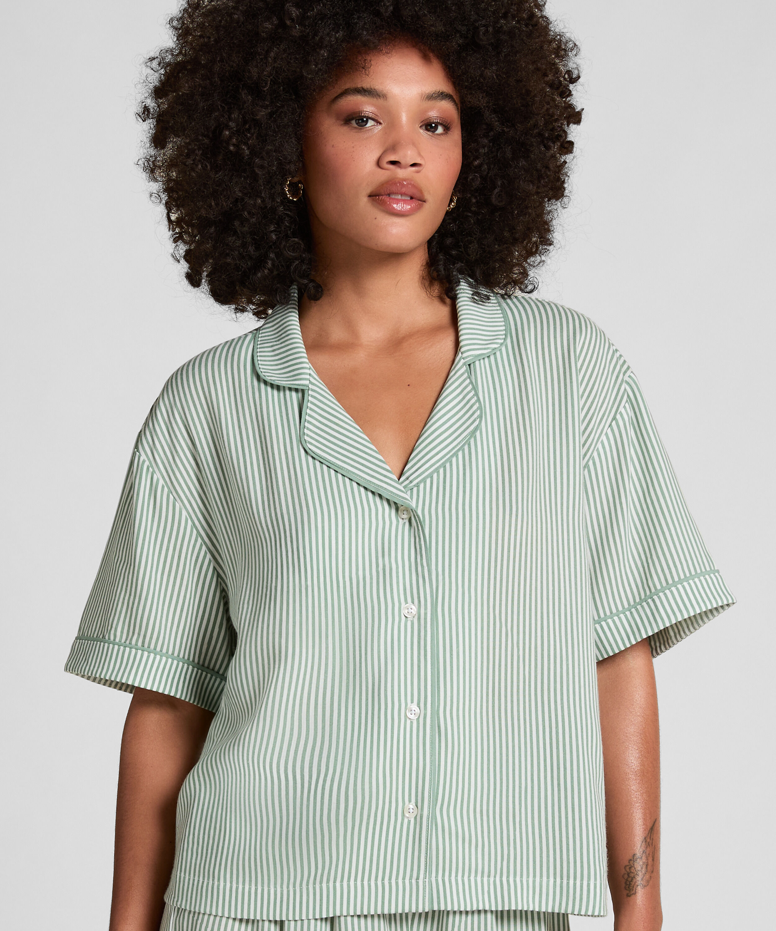 Jakke korte ermer vevd, Grønn