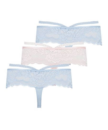 Quinn thong-boksere 3-pakning, Blå