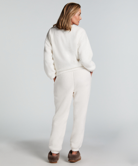 Topp Snuggle Fleece, Hvit