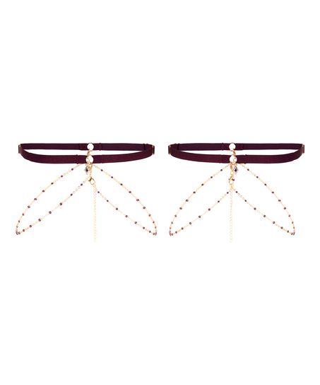 Avela Leg strømpeholdere, Rød