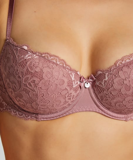 Vattert bh med b&oslash;yle Marine, Rosa