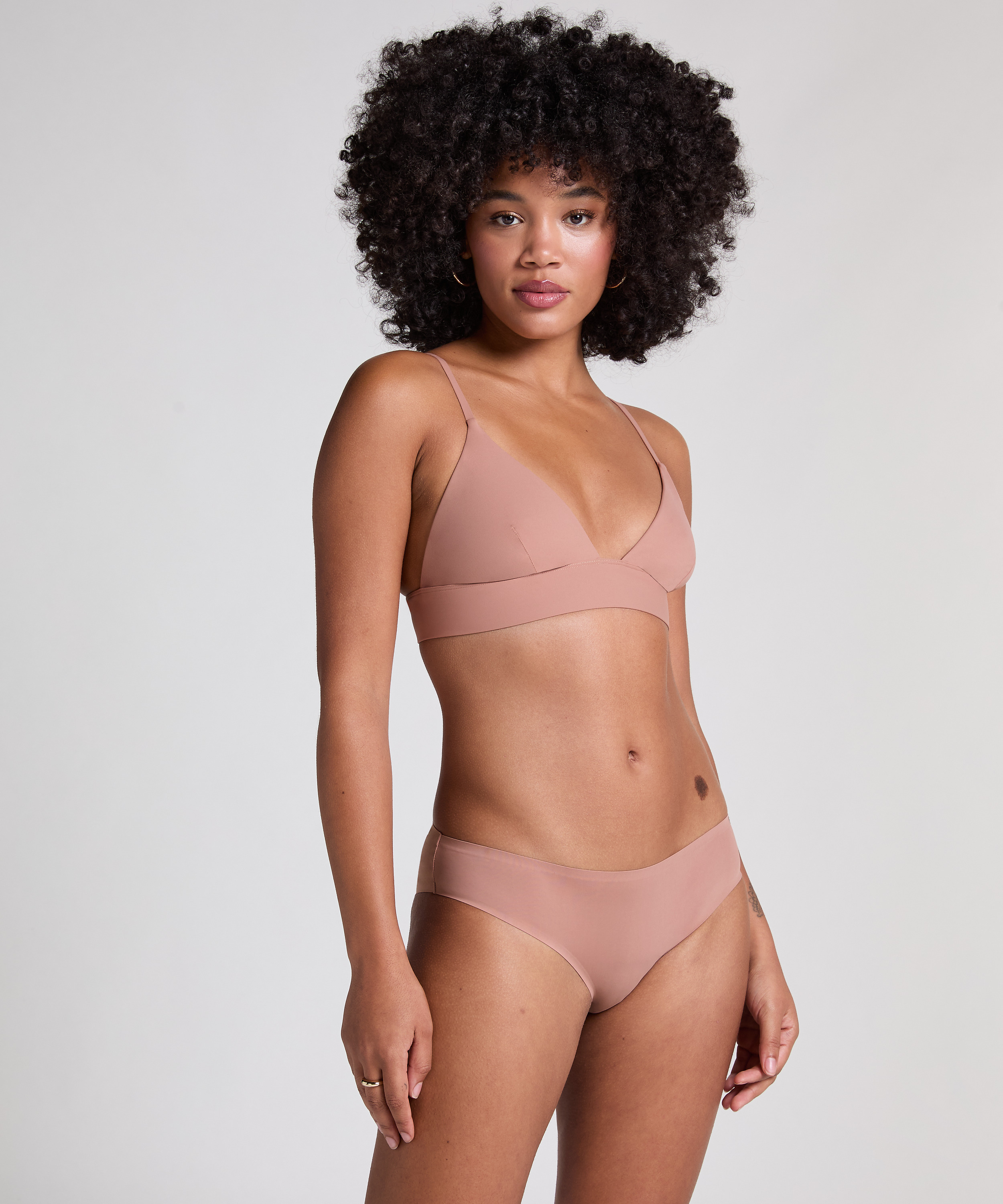 Triangle Bralette Smooth, Brun, main