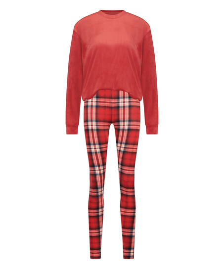 Pyjamaset with Bag, Rød