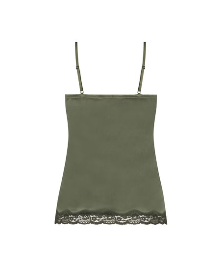 Cami-topp Velours Lace, Grønn