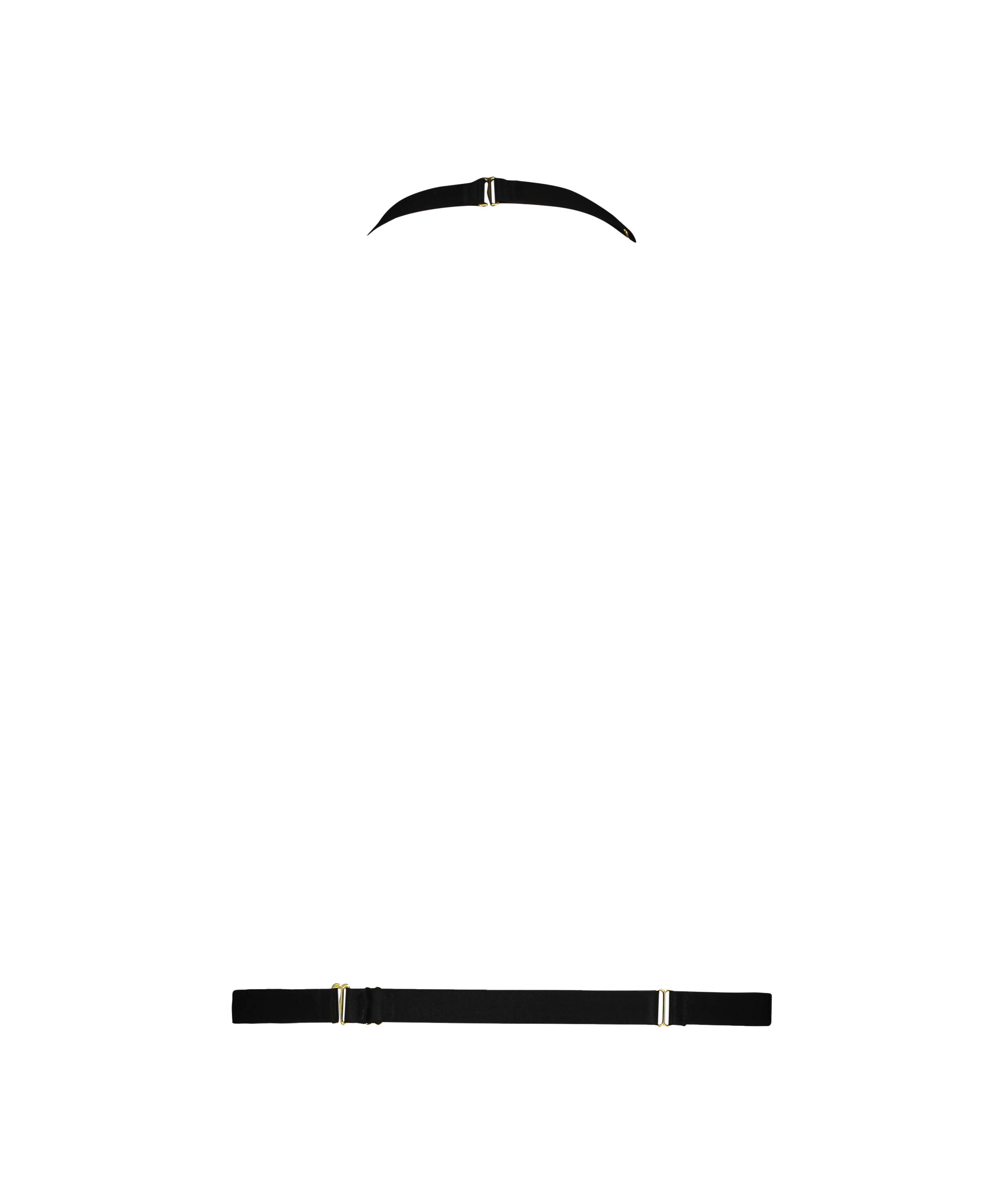 Bralette med kjede i imitert skinn, Svart, main