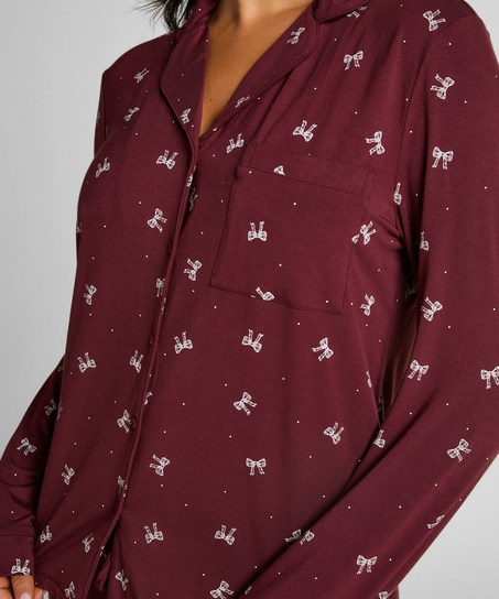 Essential langermet jakke i jerseystoff, Lilla