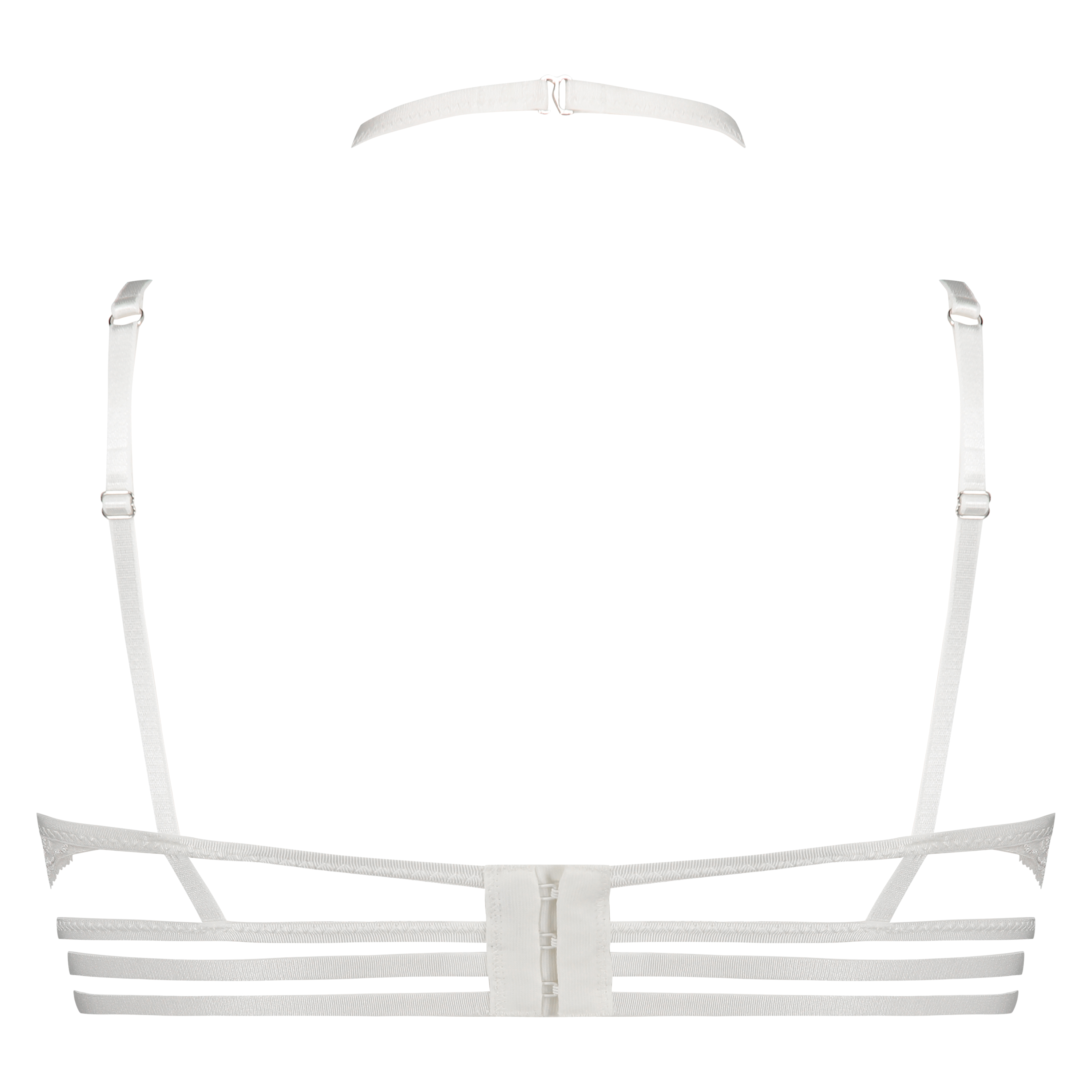 Chasity uforet BH med b&oslash;yle, Hvit, main