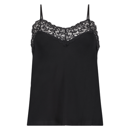 A-Line jersey cami-topp, Svart