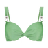 Mauritius polstret bikinitopp med push-up og spiler, Grønn