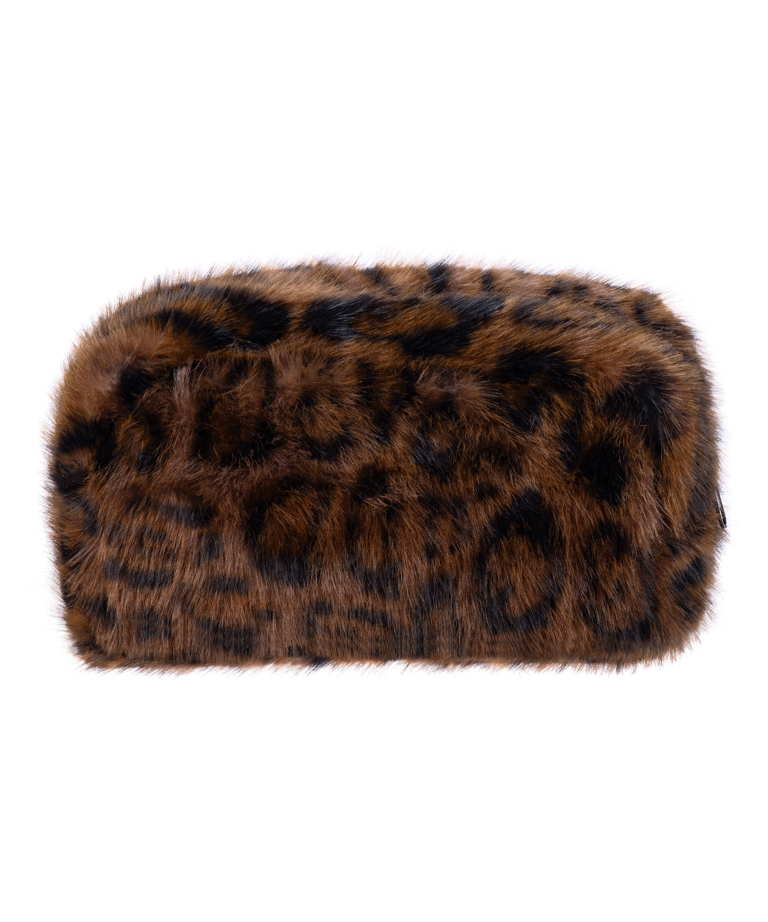 Sminkepung og leopard scrunchie sett, Svart, main