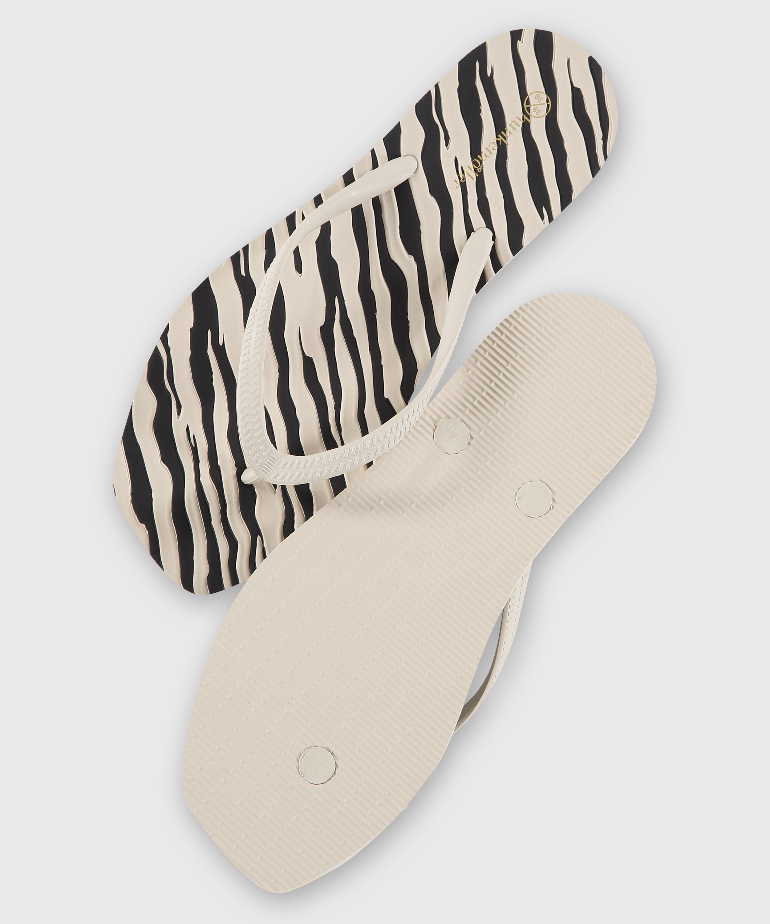 Slippers Zebra, Svart, main
