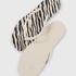 Slippers Zebra, Svart