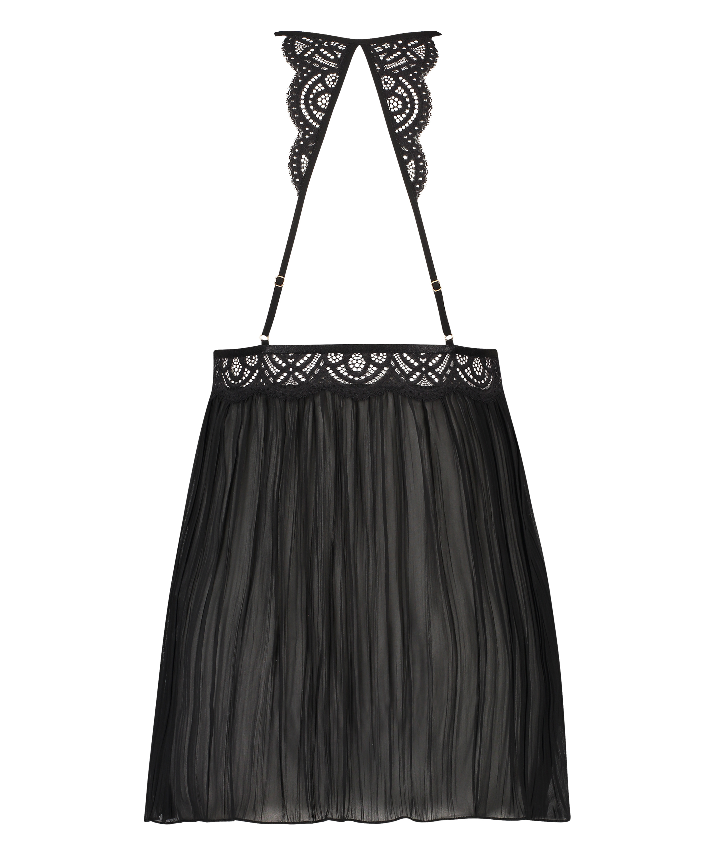 Chiffon babydoll, Svart, main