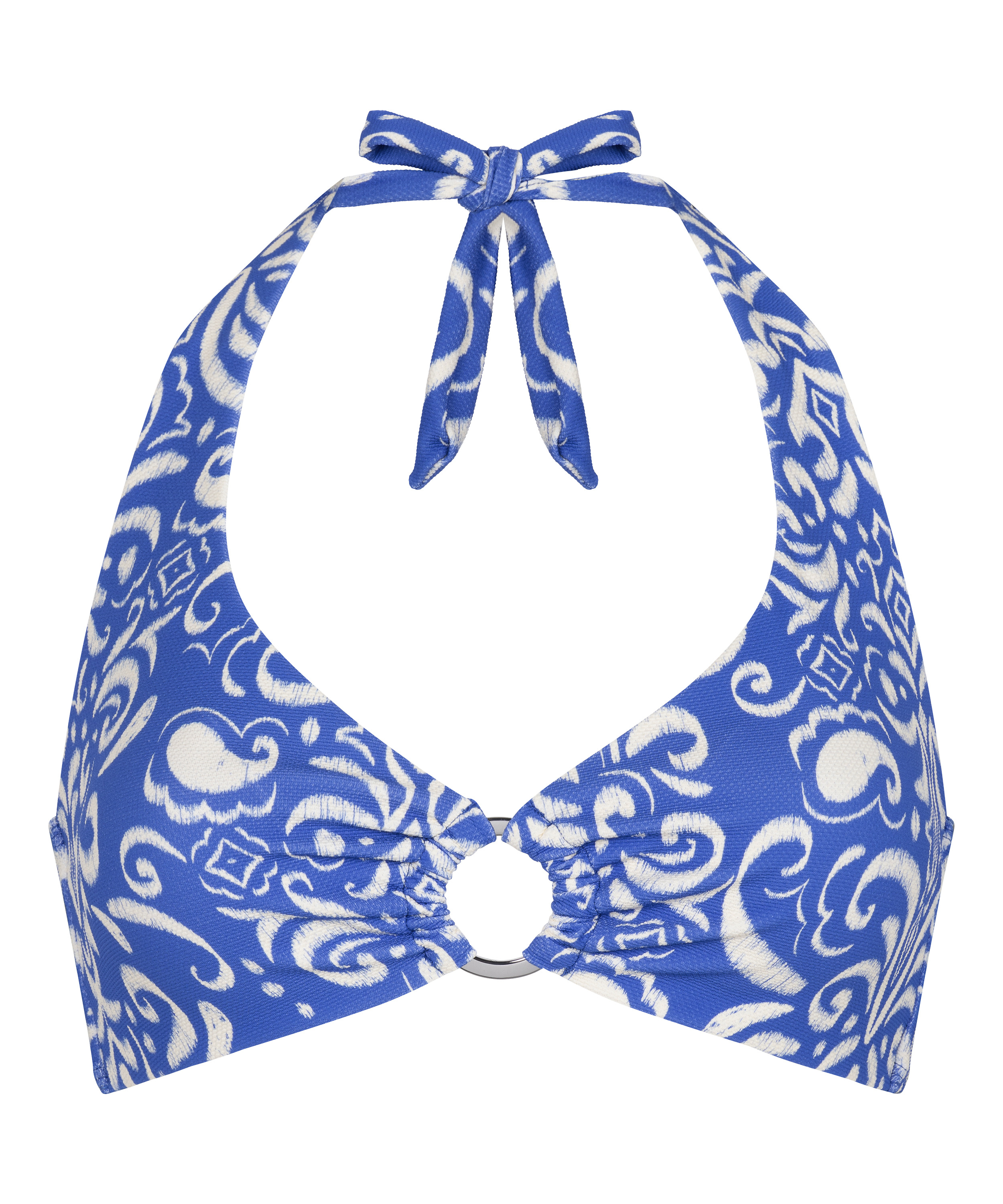 Cancun halterneck crop-topp, Blå, main