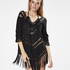 Fringe Tunic, Svart