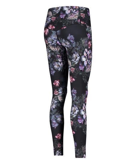 HKMX Flower High Waisted treningstights, Svart