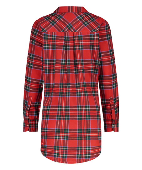 Menshirt nattskjorte i jersey, Rød