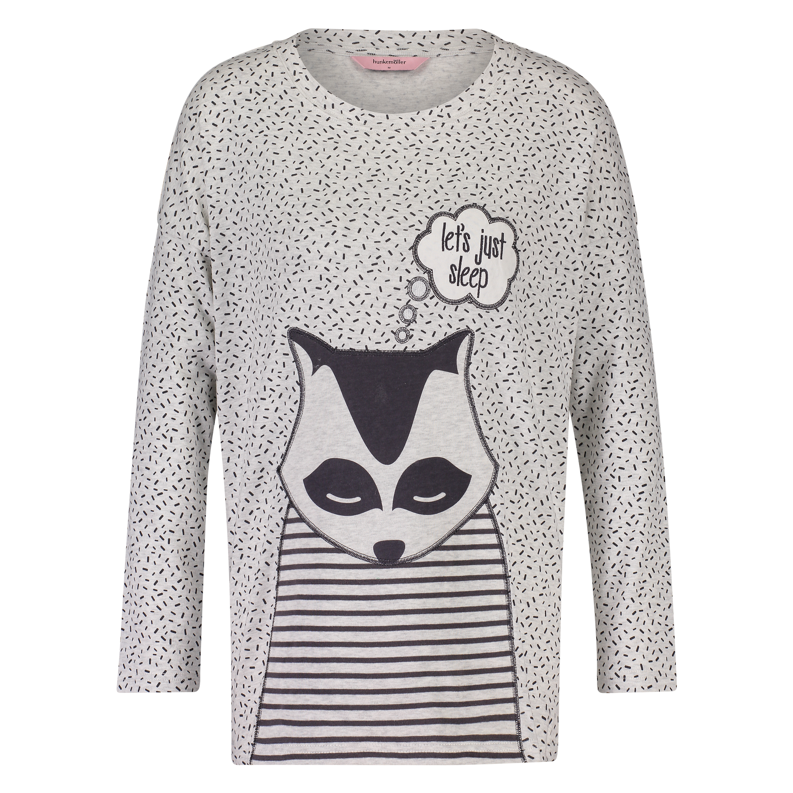 Racoon Jersey Top, Grå, main