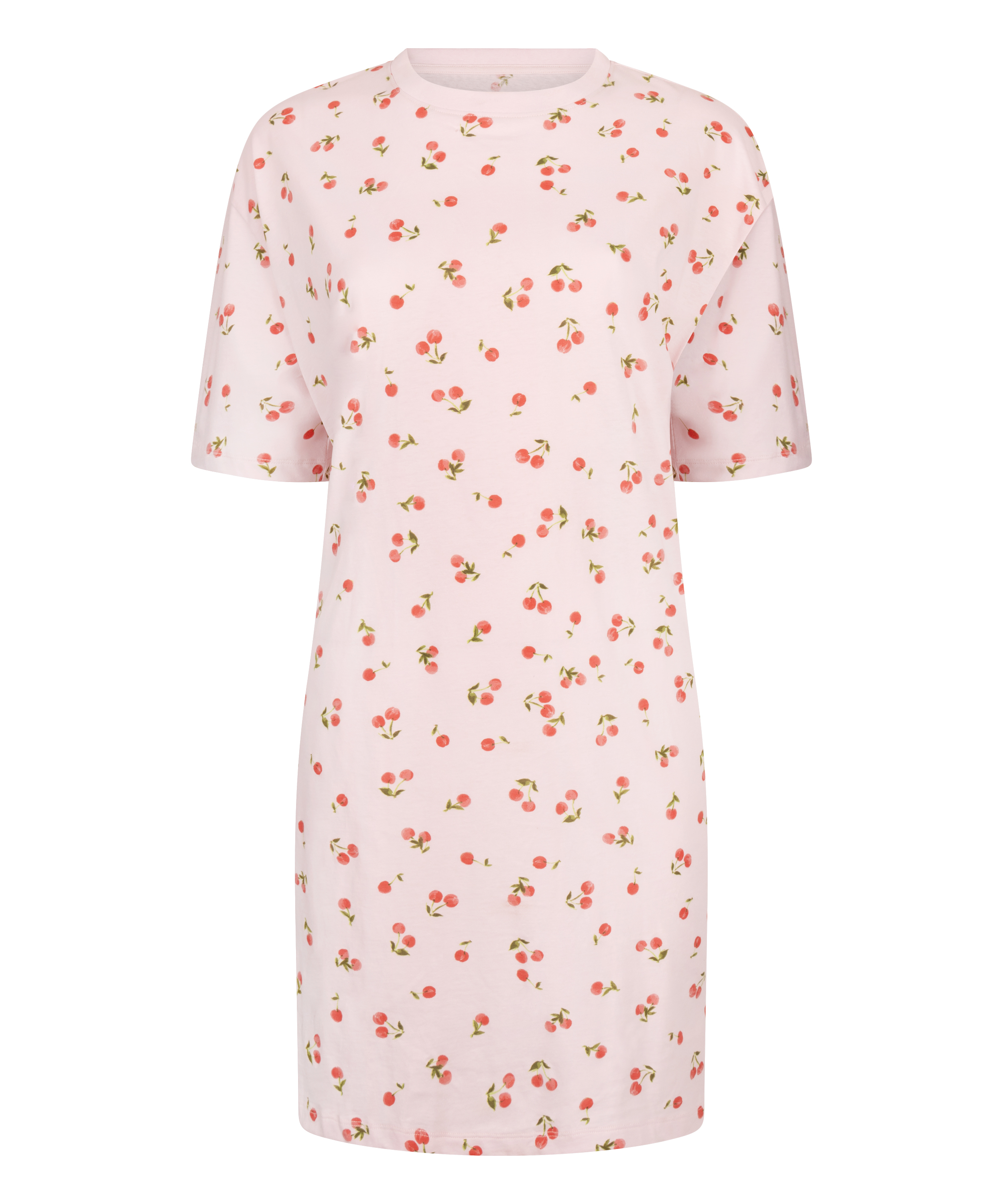 nattskjorte med rund hals, Rosa, main