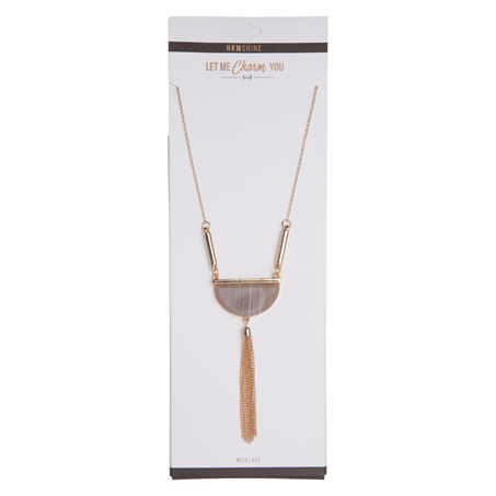 Marble Statement Necklace, Gul