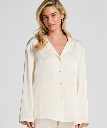 Sateng Pinstripe-jakke, Hvit