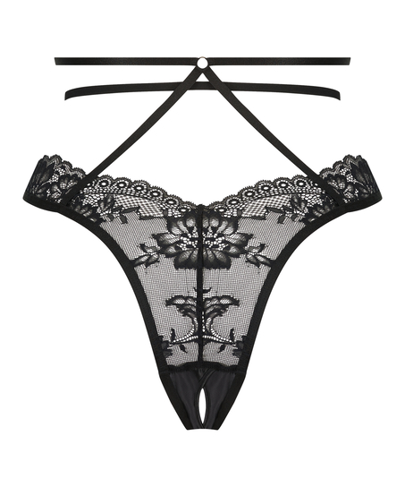 Brazilian med åpent skritt Roxanne, Svart