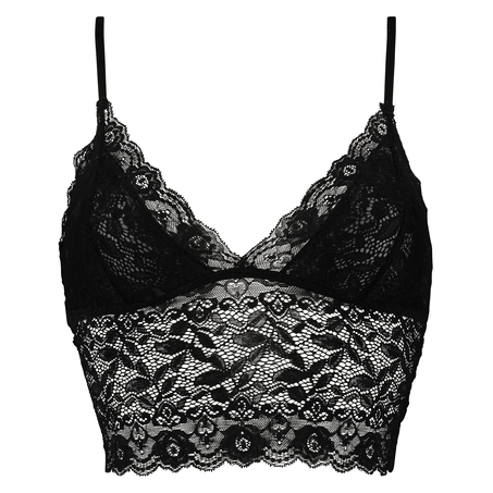 Bralette longline Fancy, Svart