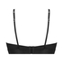 Uvattert longline bh med bøyle Luna, Svart
